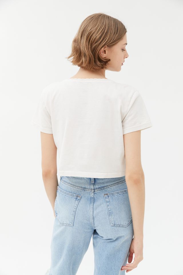 T-shirt court boutonné Wynne UO #3