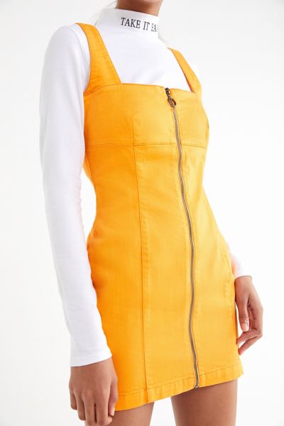 TWIIN Swerve Denim Zip-Front Dress | Urban Outfitters