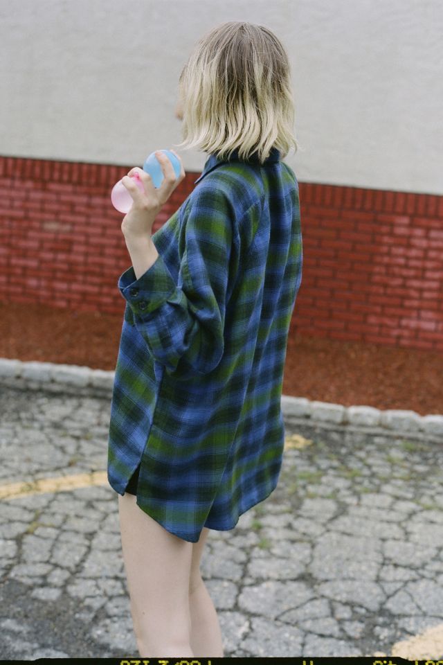 UO Brendan Drapey Flannel Button-Down Shirt #1