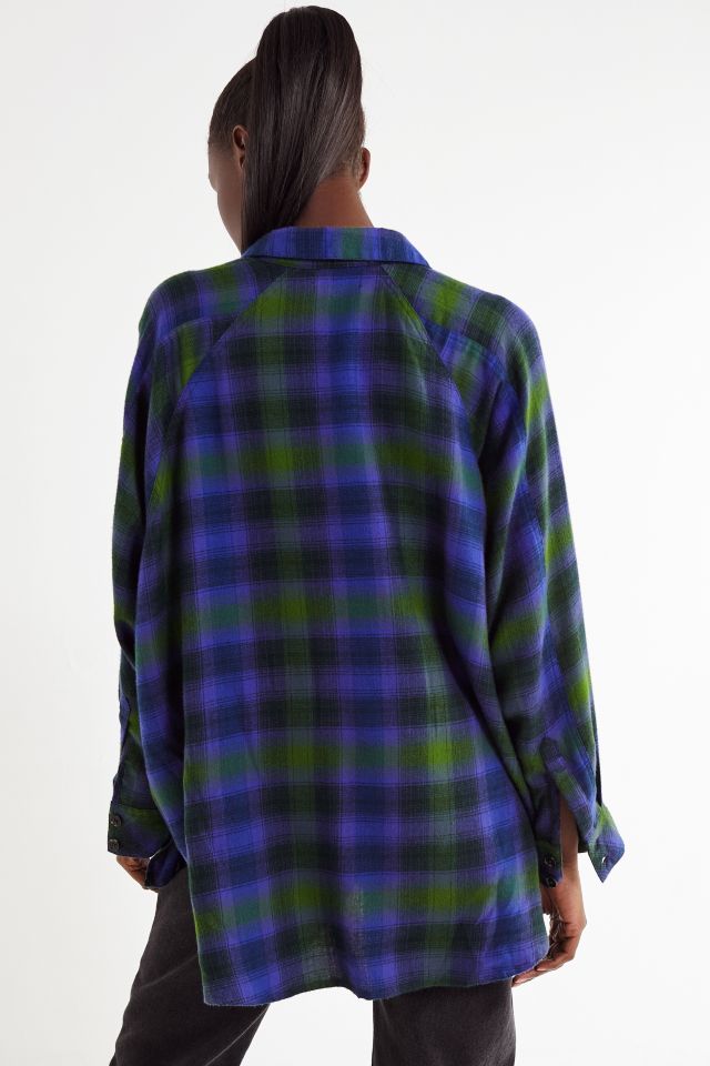 UO Brendan Drapey Flannel Button-Down Shirt #2