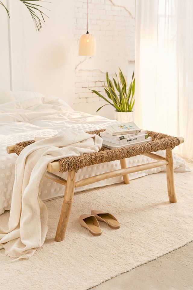 Elle Woven Bench Urban Outfitters