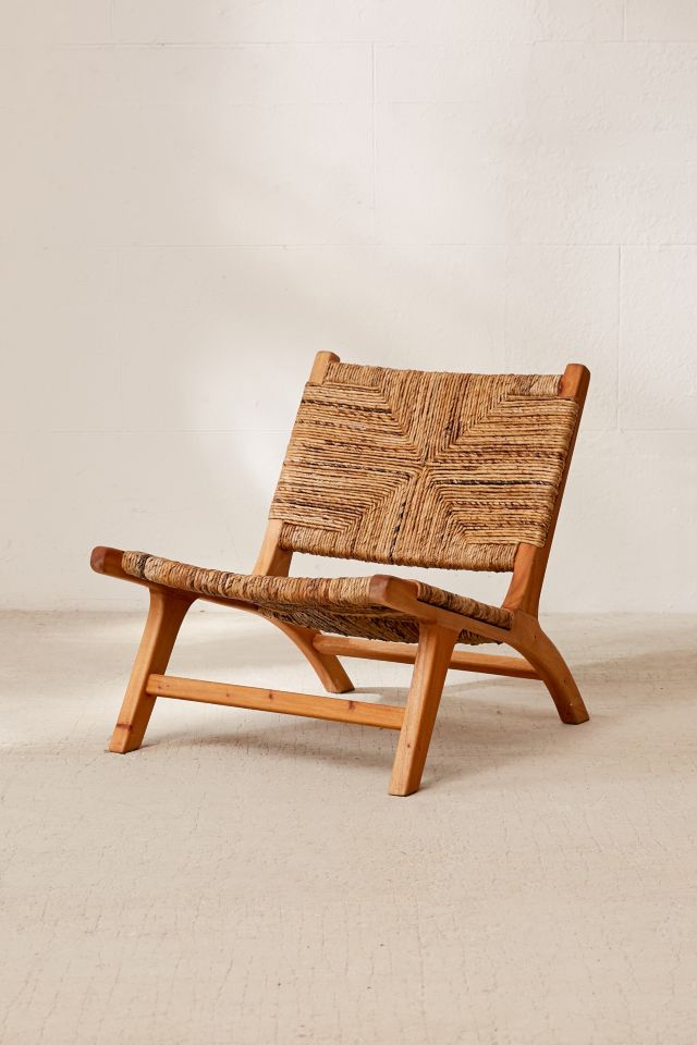 Copenhagen Solid Indonesian Mahogany and Banana Tree Bark Accent Chair