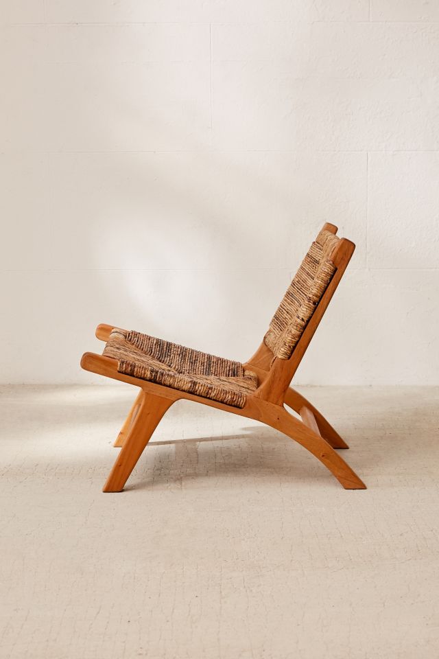 Copenhagen Solid Indonesian Mahogany and Banana Tree Bark Accent Chair