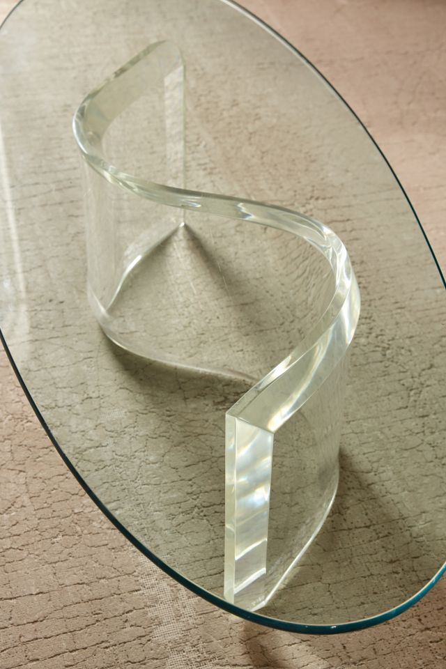 Casa Shop For Urban Renewal One-Of-A-Kind S-Shaped Lucite Coffee Table #2