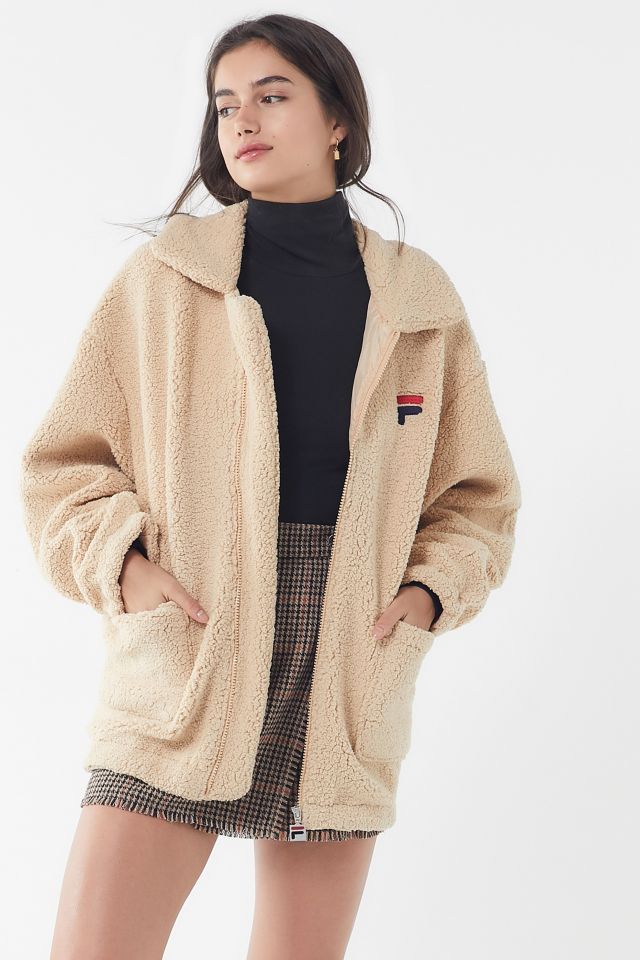 FILA Diana Zip-Front Teddy Jacket #3