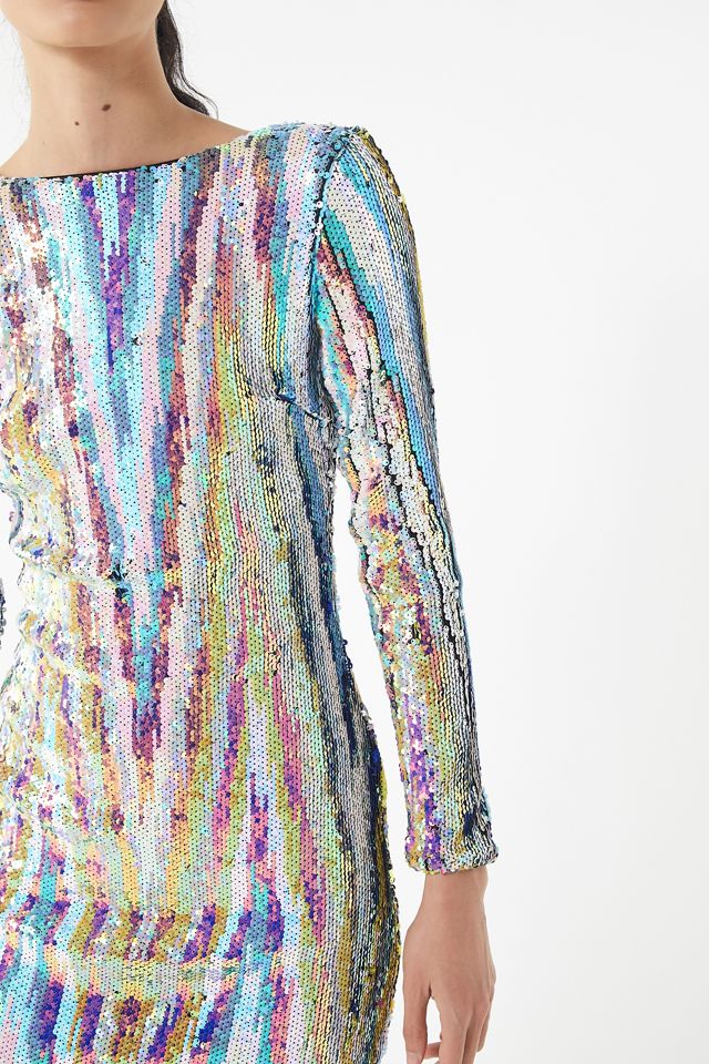 Dress The Population Lola Sequin Long Sleeve Dress #3
