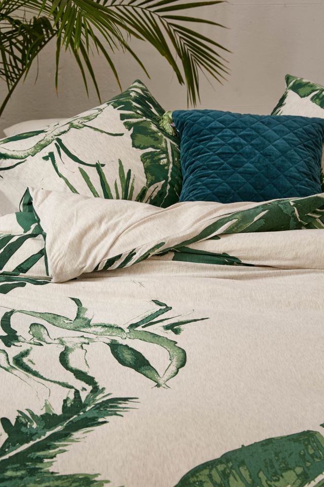 Expressive Palms Jersey Duvet Cover #2