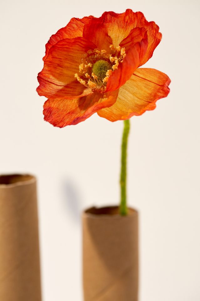 Mini Poppy Faux Flower - Set Of 5 #2