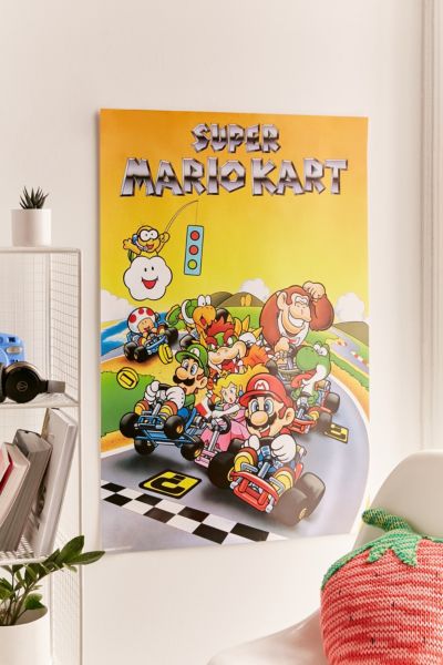 Mario Kart Retro Poster Urban Outfitters Canada