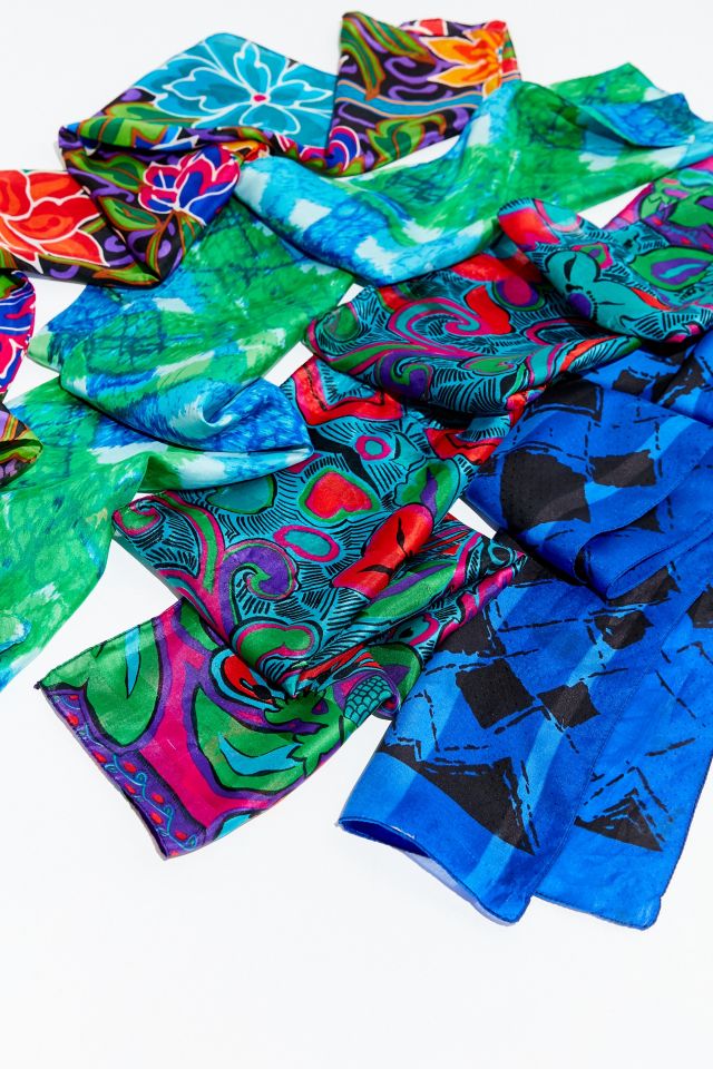 Vintage Silky Printed Scarf #2