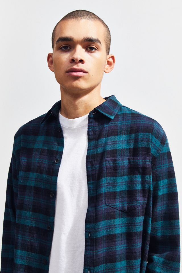 UO Plaid Flannel Button-Down Shirt  #1