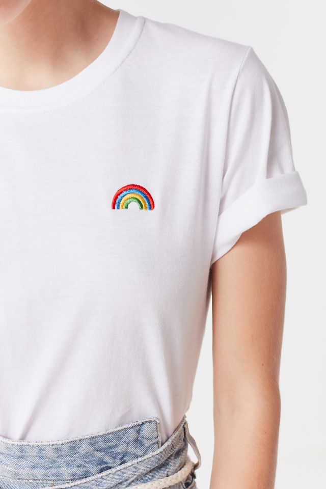 UO Embroidered Rainbow Tee #3