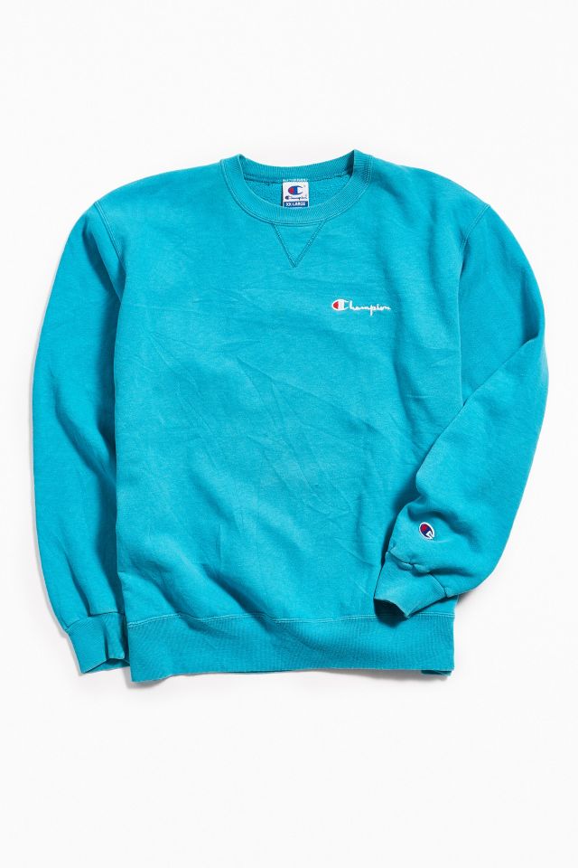 Champion teal crew on sale neck