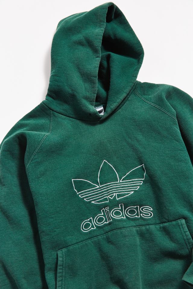 Vintage adidas Green Hoodie Sweatshirt Urban Outfitters