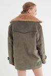 Avec les filles sherpa trim corduroy jacket store