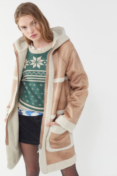 Avec les filles reversible hooded coat hotsell