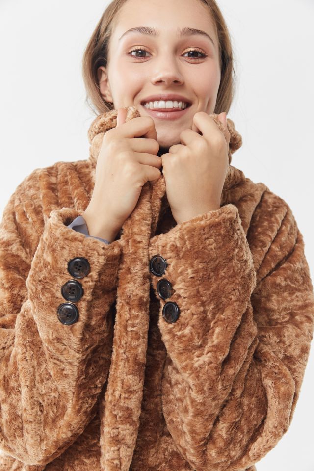 Avec Les Filles Faux Fur Cocoon Coat #1