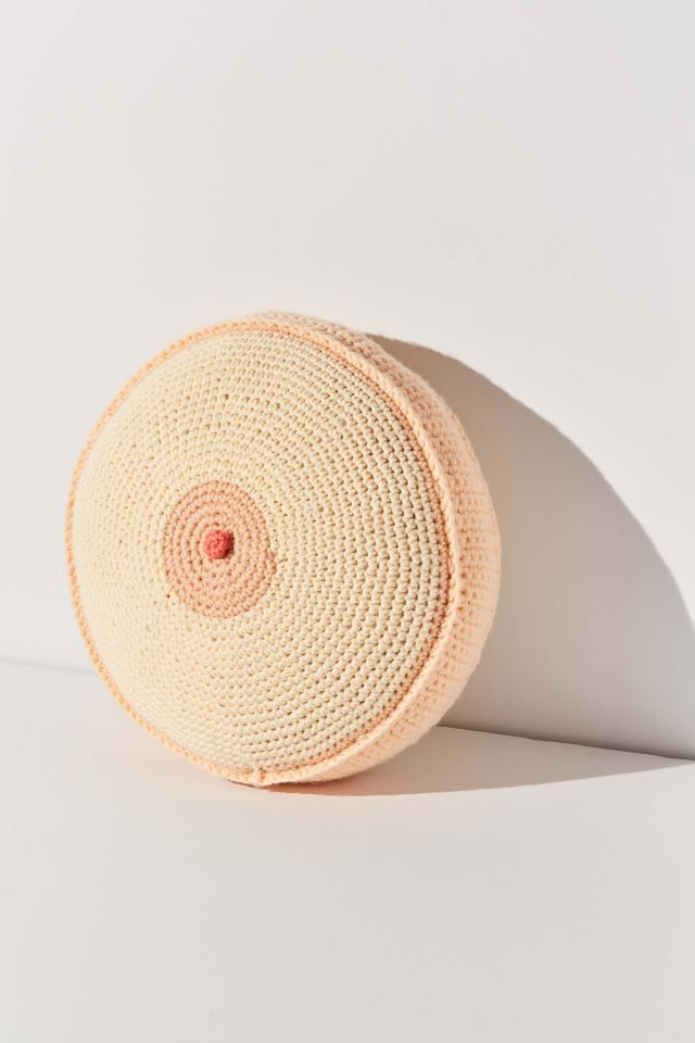 Mikki Yamashiro Handmade Crocheted Boob Throw Pillow