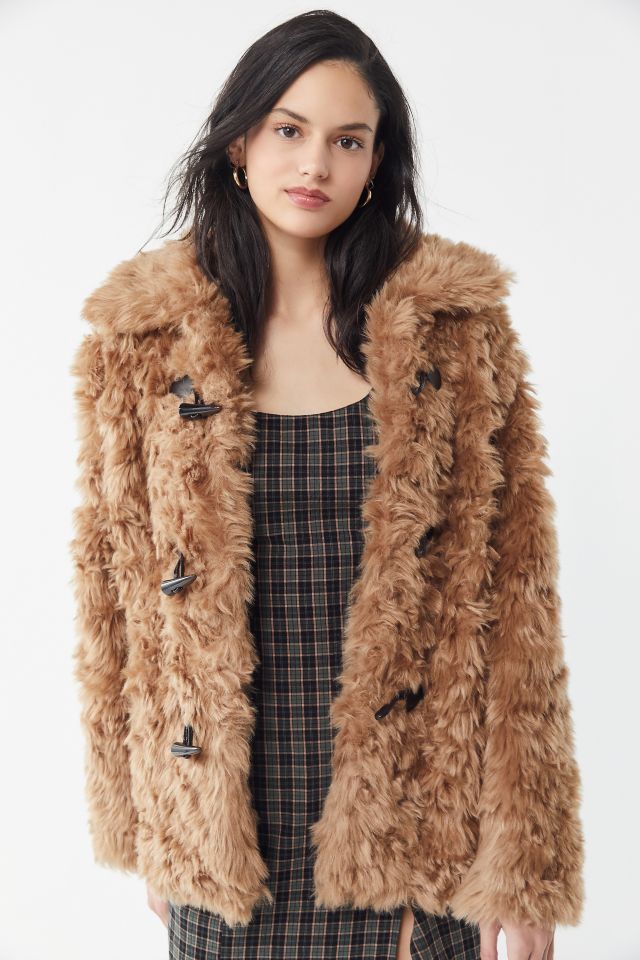 Avec Les Filles Faux Fur Toggle Coat #3