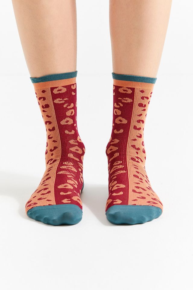 Hansel From Basel Tonal Leopard Crew Sock #1