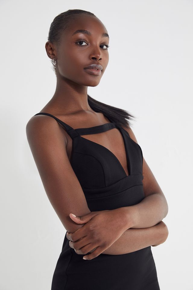 UO Ponte Plunging Mini Dress #1