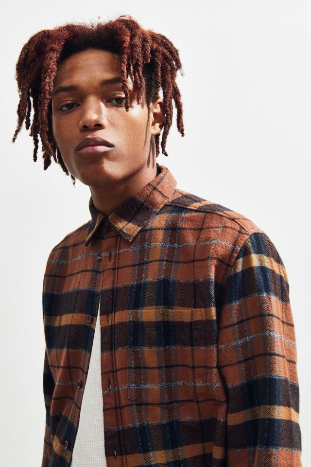 UO Long Sleeve Grindle Plaid Flannel Shirt #4