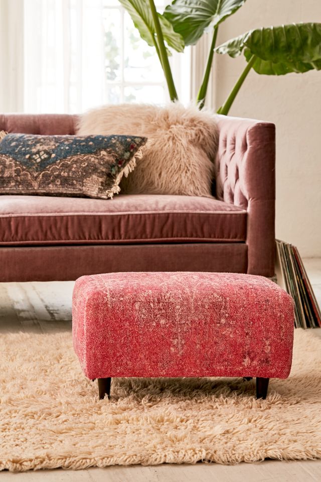 Isolde Chenille Ottoman