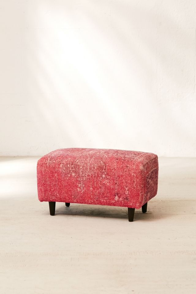 Isolde Chenille Ottoman #1