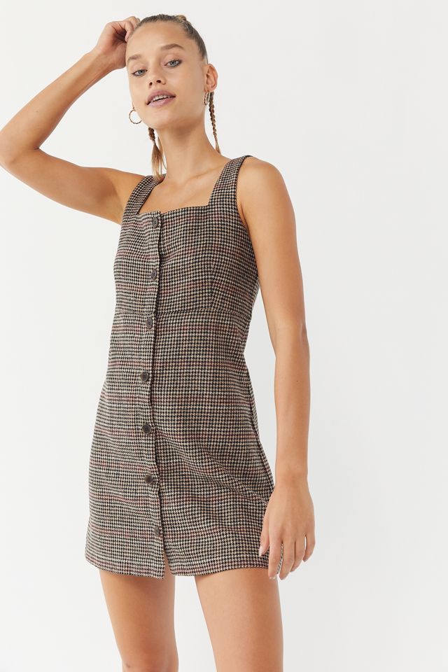 sachin and babi light blue dress Cute Houndstooth Dress - Black and White Print Dress - Midi Dress