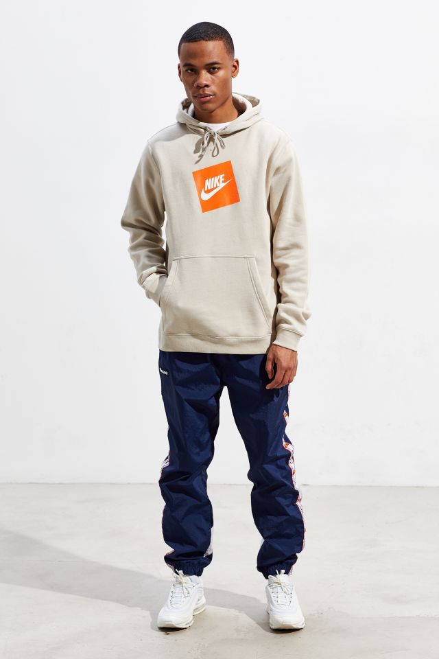 Nike box logo hoodie beige best sale