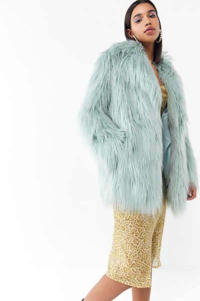 Jakke Heather Mongolian Faux Fur Coat | Urban Outfitters