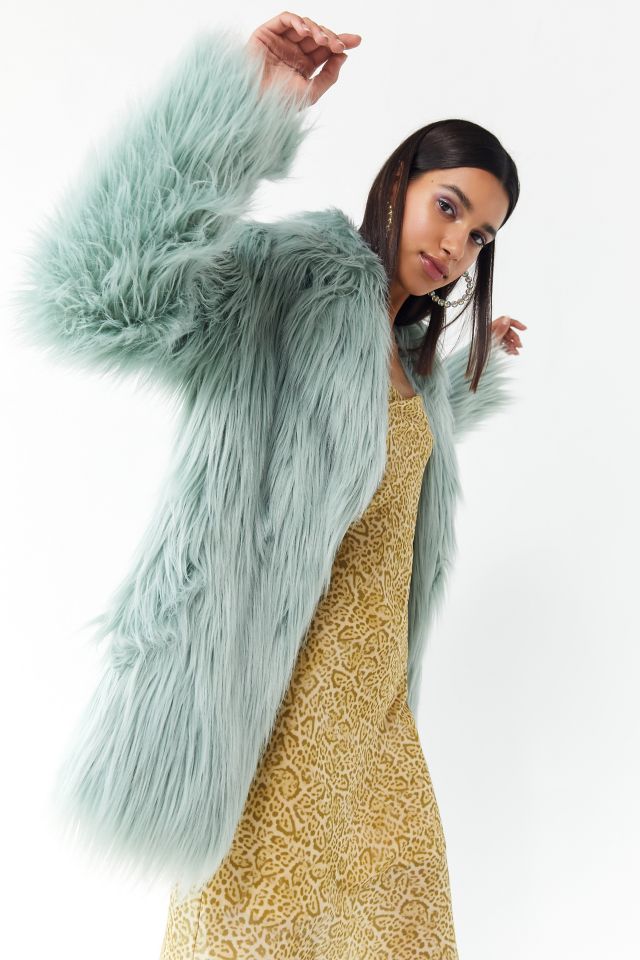 Jakke Heather Mongolian Faux Fur Coat | Urban Outfitters