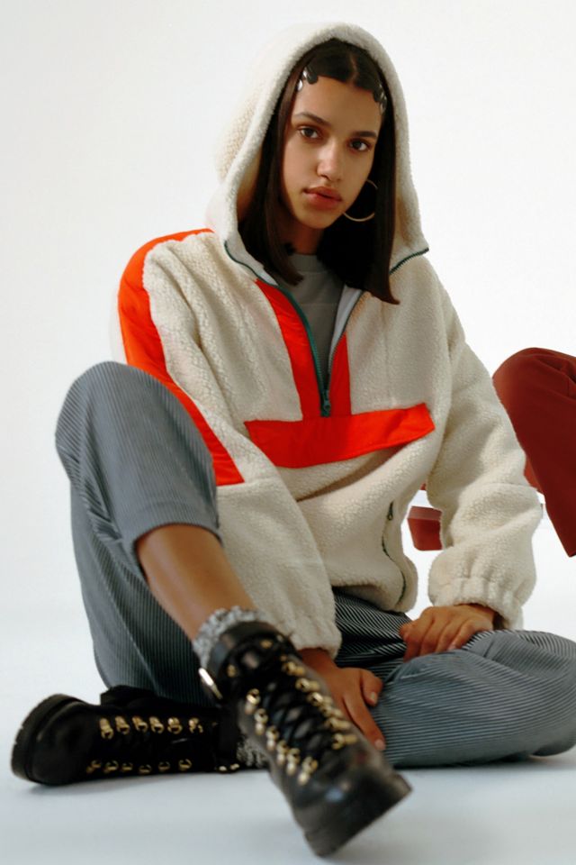 UO Kenzie Sherpa Fleece Popover Jacket #1