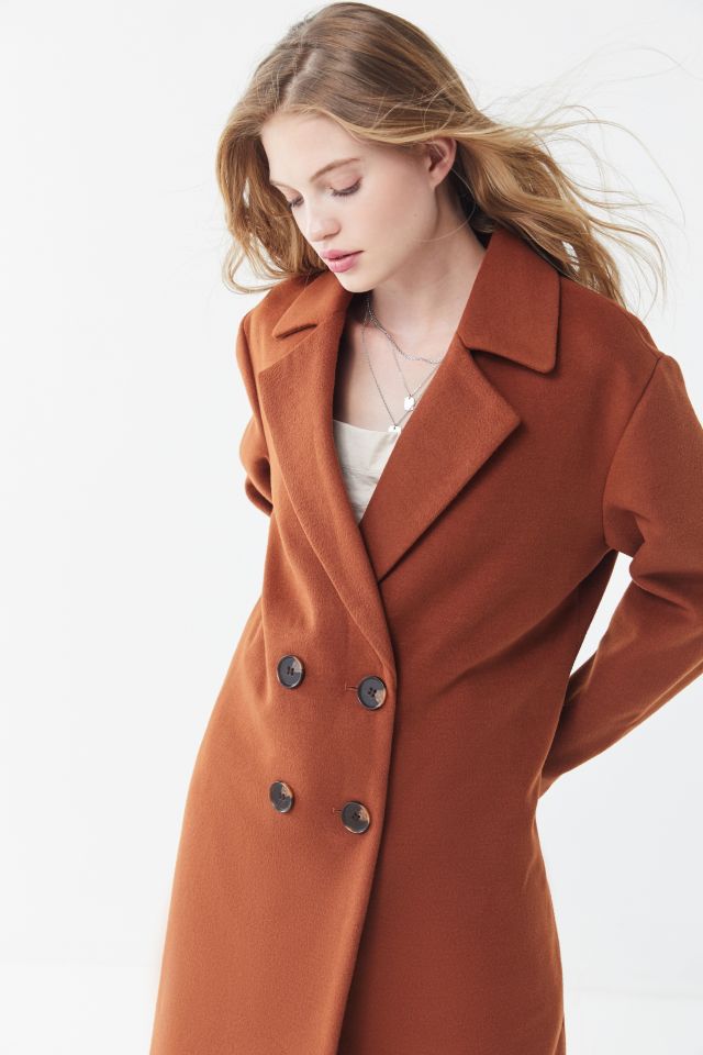 UO Wool Double-Breasted Overcoat  #1