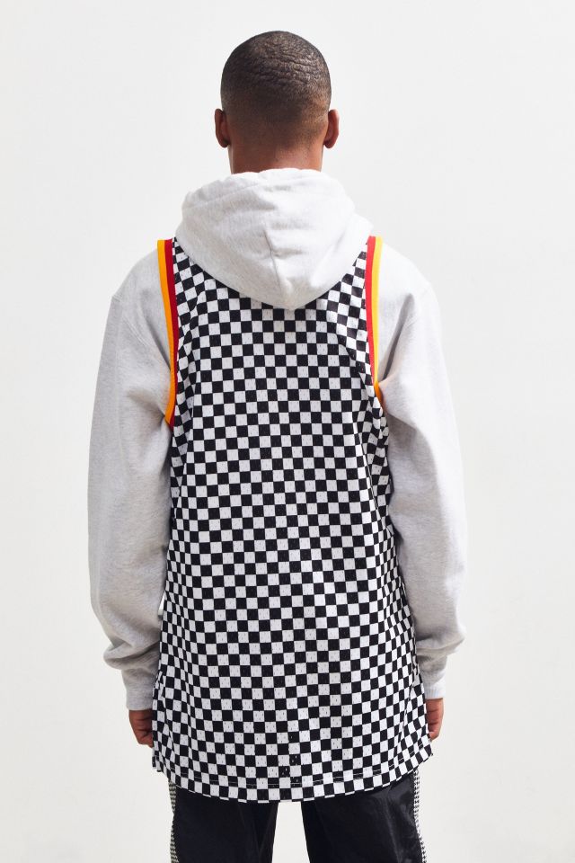 Maillot d’ailier de basketball en damier Houston Rockets Mitchell & Ness #3