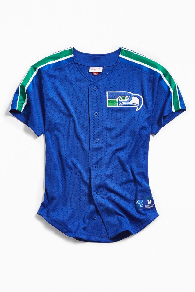 Mitchell & Ness Seattle Seahawks Button-Front Jersey