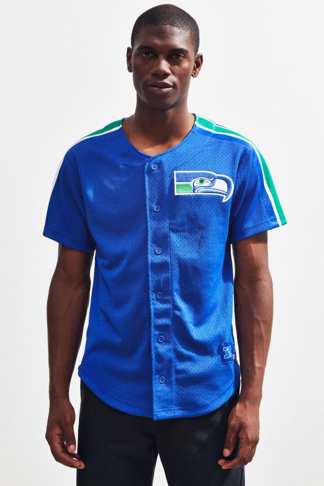 Mitchell & Ness Seattle Seahawks Button-Front Jersey #1
