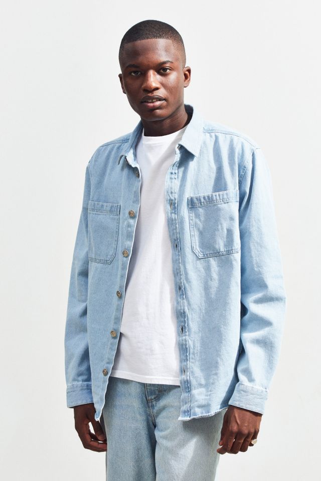BDG Long Sleeve Denim Button-Down Shirt #2