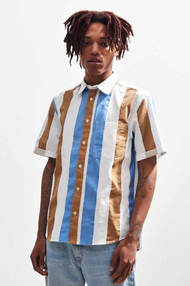 UO Striped Short Sleeve Button-Down Shirt #1