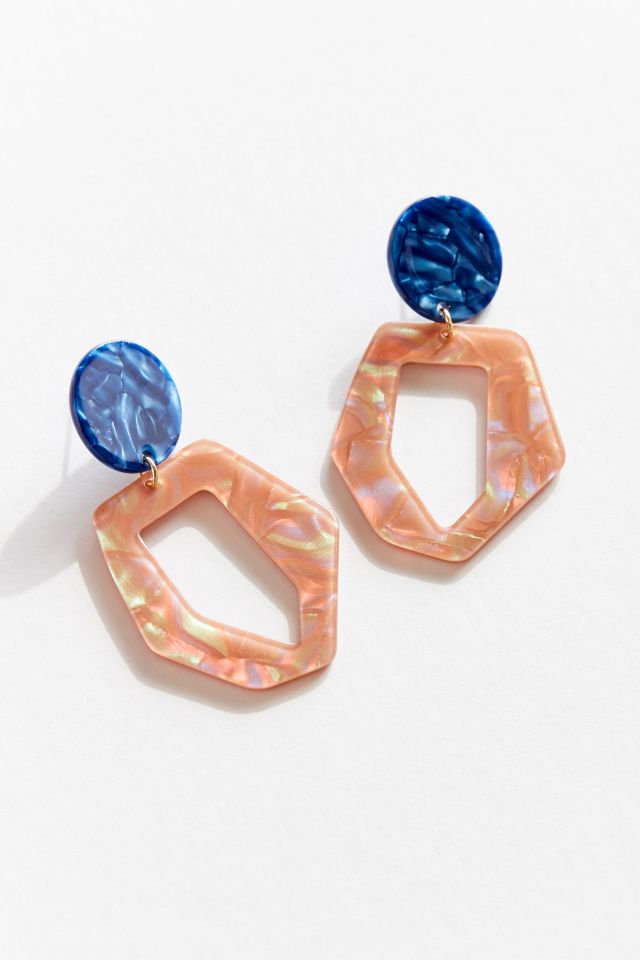 Tallie Two-Tone Resin Drop Earring #1