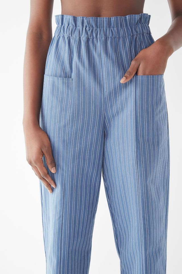 Paperbag hot sale striped trousers