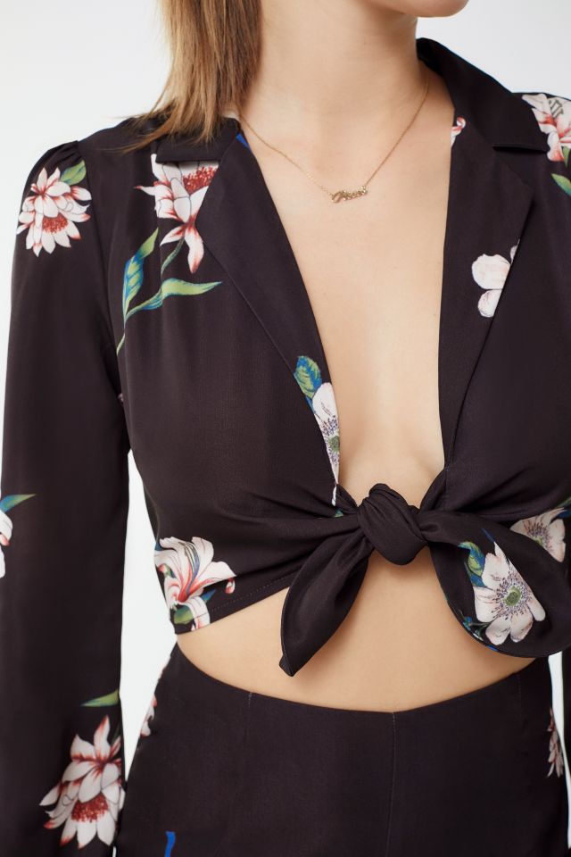 UO Floral Tie-Front Jumpsuit #2