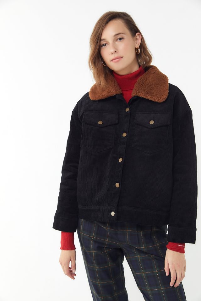 Side Party Jessa Corduroy Sherpa Trucker Jacket #4