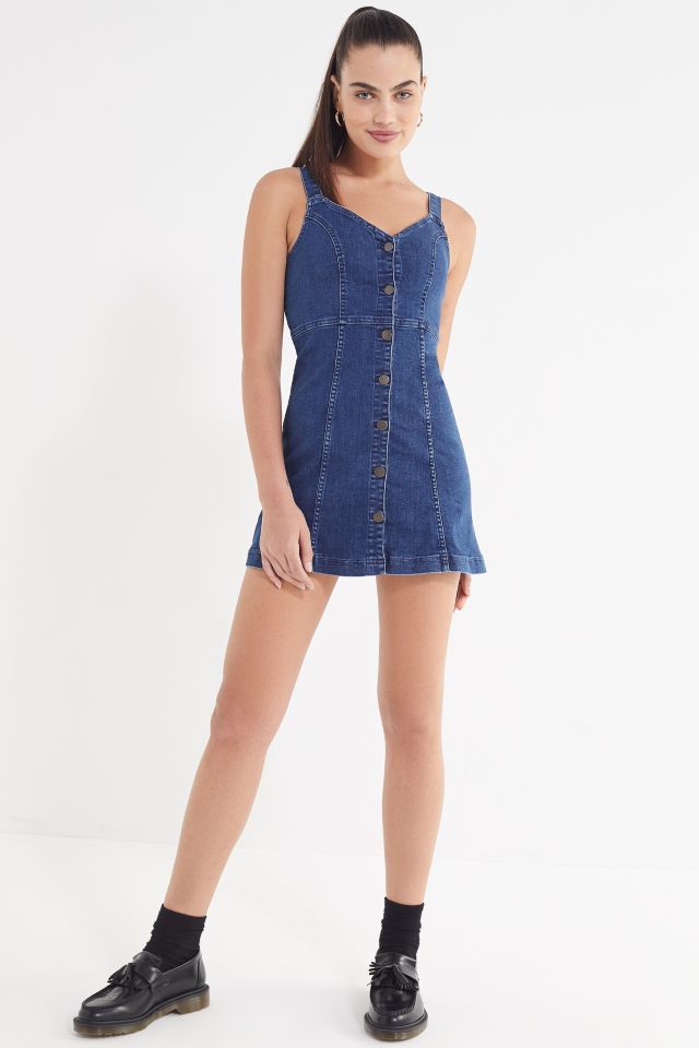 Urban outfitters denim button cheap dress