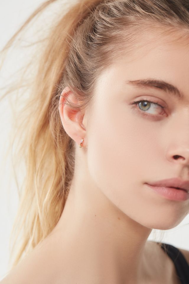 Stella and Bow Violet Huggie Hoop Earring #1