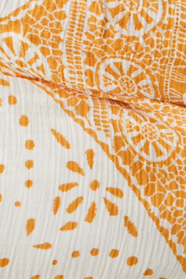 Housse de couette en gaze froissée motif carrelage Eva #5