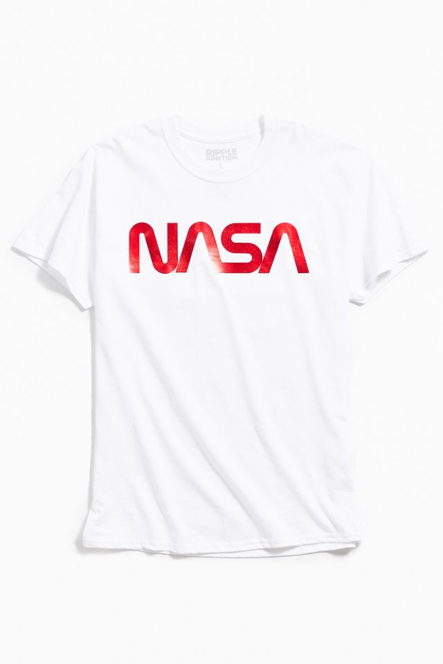 NASA Worm Logo Foil Tee | Urban Outfitters
