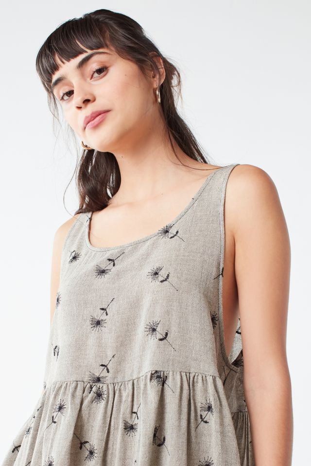 Urban Renewal Remnants Embroidered Floral Babydoll Dress #3