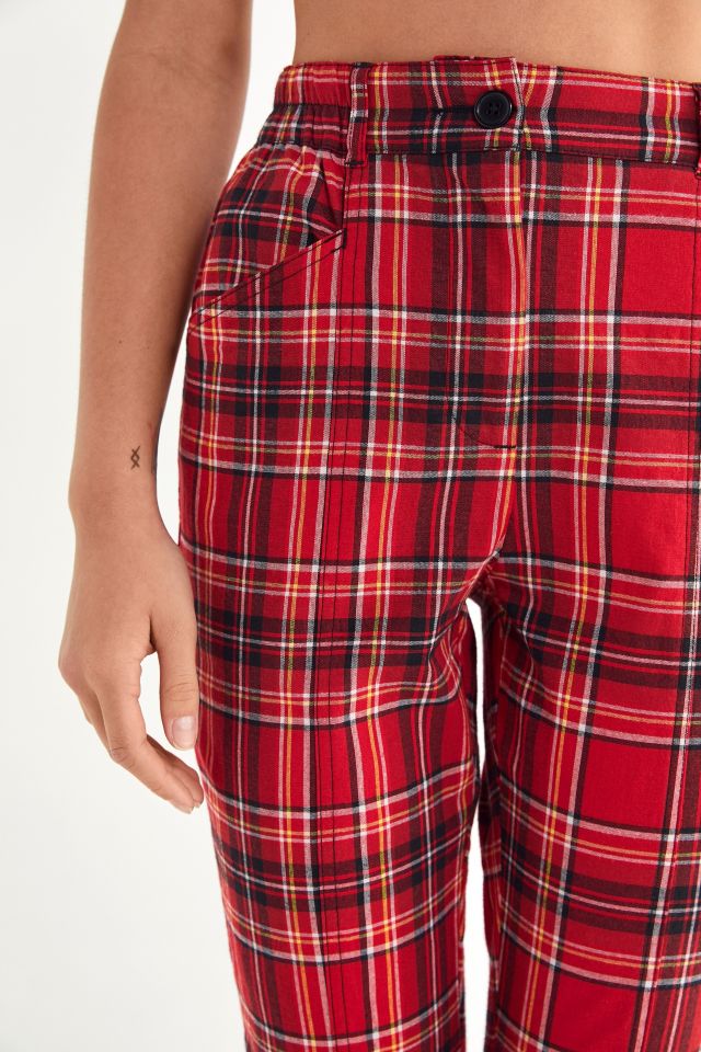 Plaid hot sale mom pants