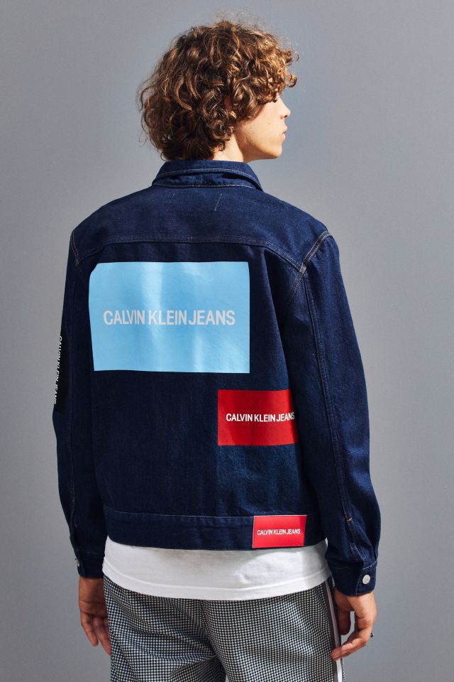 Calvin klein patch denim jacket sale